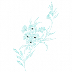 Flowers And Tree Embroidery Design 1